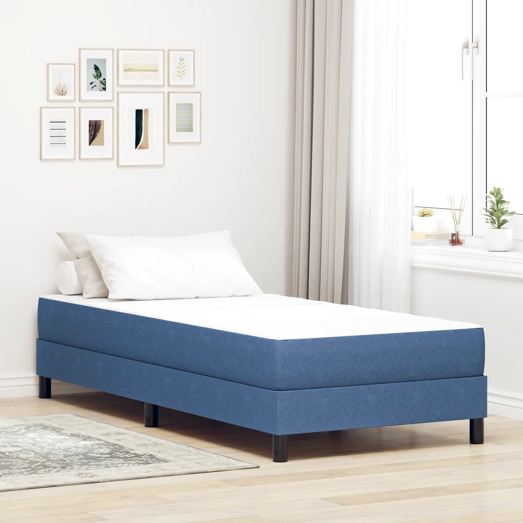 vidaXL Ματράκι με Ελατήρια Pocket Μπλε Μικρό 100x200x20 εκ Ύφασμα