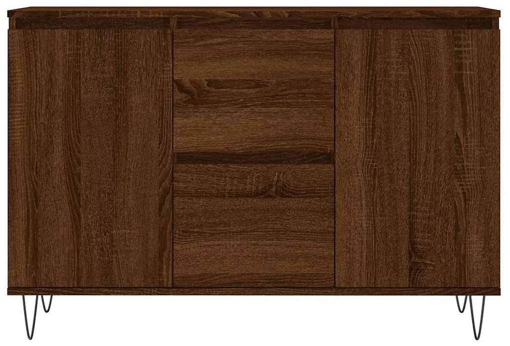 vidaXL Μπουφές Καφέ Δρυς 101,5 x 35 x 70 εκ. από Επεξεργασμένο Ξύλο
