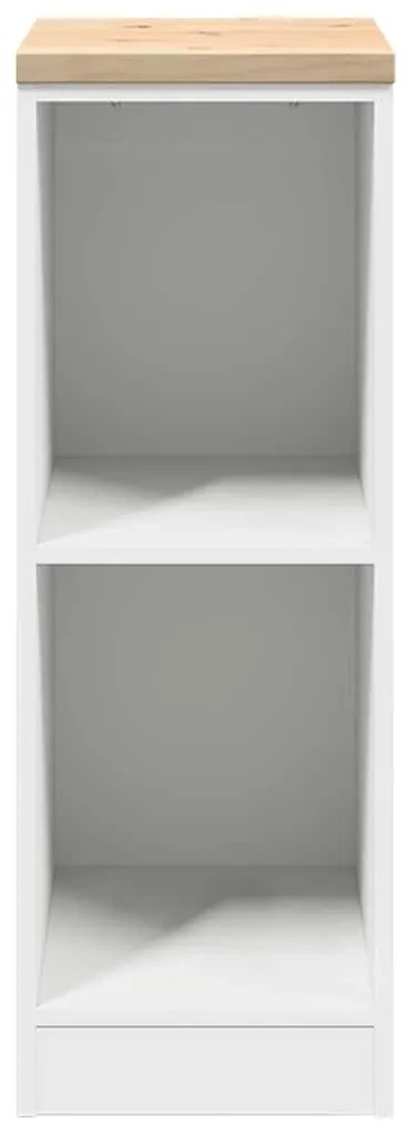 vidaXL ντουλάπι αποθήκευσης γκαράζ Λευκό 30x51x85 εκ μασίφ ξύλο πεύκο