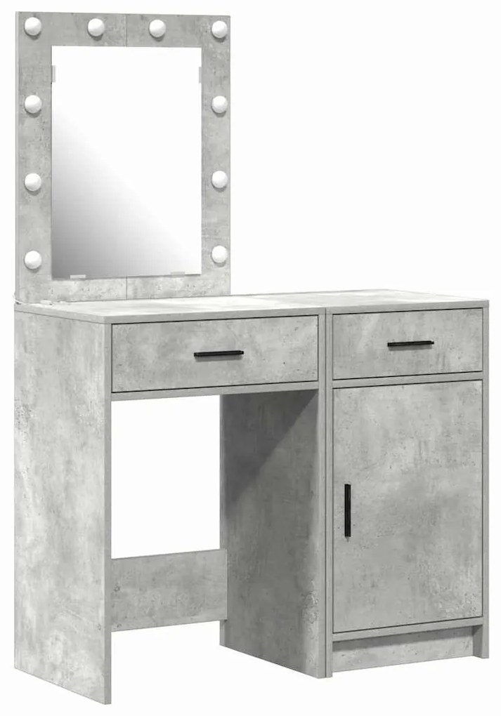 vidaXL Τραπέζι περιποίησης με συρτάρι 2 pcs Γκρι 50 x 41 x 135 εκ
