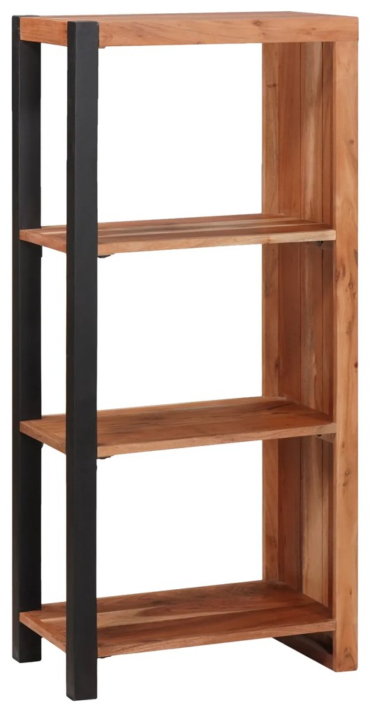 vidaXL Βιβλιοθήκη Καφέ, Μαύρο 50 x 30 x 110 εκ Στερεό Ξύλο Ακακίας