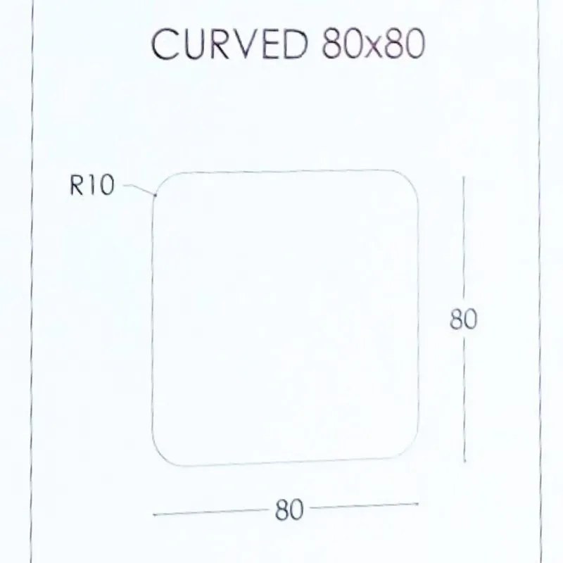 Καθρέπτης τοίχου Curved 80x80 της Project Mirrors με φωτισμό Led Διακόπτης Αφής: Ναι