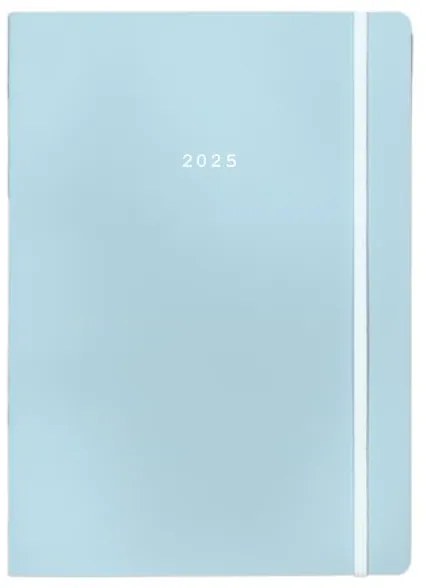 Next ημερολόγιο 2025 Pastel ημερήσιο flexi γαλάζιο με λάστιχο 12x17εκ.  τμχ.