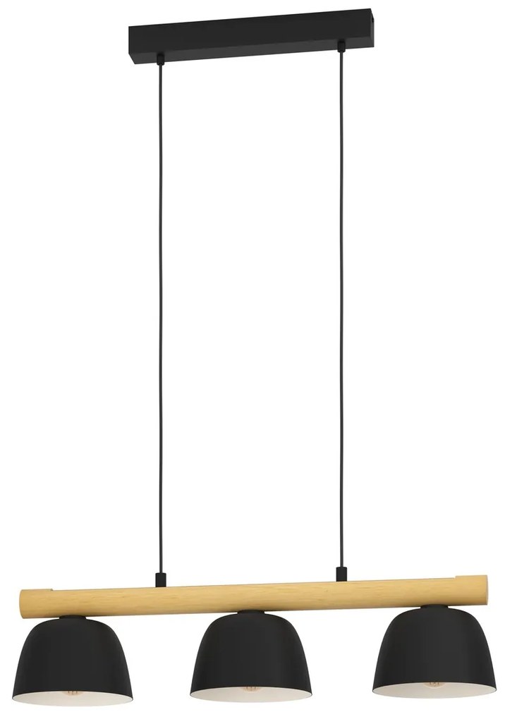 Φωτιστικό Κρεμαστό Eglo 43739 SHERBURN Καφέ (Brown)|Μαύρο Ματ (Black Mat)