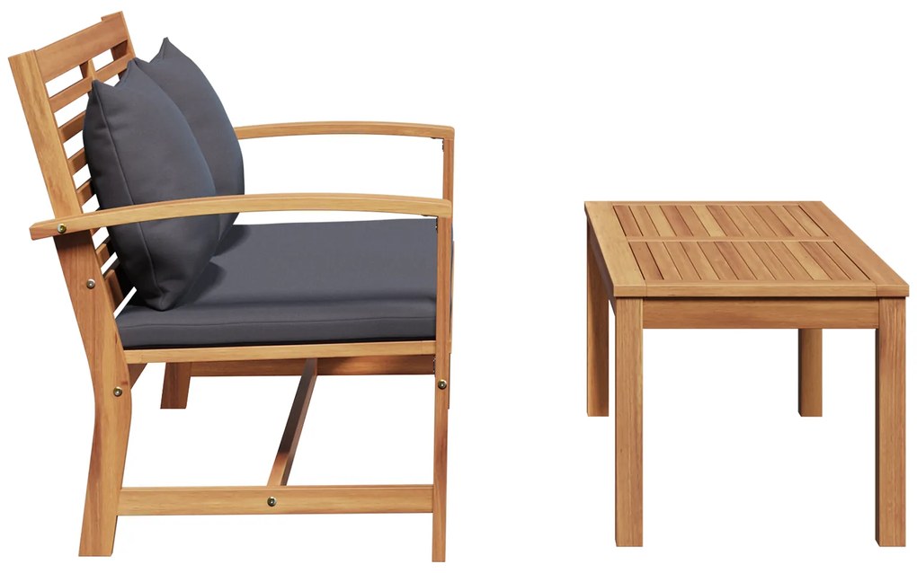 vidaXL Παγκάκι κήπου Φυσικό 110 x 64 x 76.5 εκ Μασίφ ξύλο teak