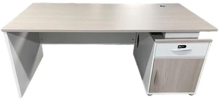 Γραφείο εργασίας Armadi με ντουλάπι σε Sonoma - Λευκό 180x80x75εκ 180x80x75 εκ.
