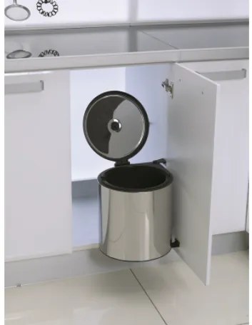 Starax 32250024 Inox Δοχείο Απορριμμάτων Με Σχοινάκι 10 Lt