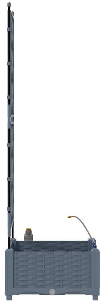 vidaXL Ζαρντινιέρες κήπου Ανοιχτό γκρι 40 x 40 x 126 cm Ατσάλι