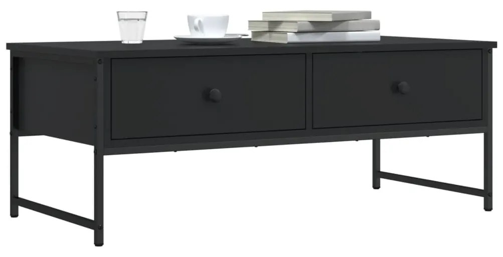 vidaXL Τραπεζάκι Σαλονιού Μαύρο 101 x 49 x 39,5 εκ. από Επεξεργ. Ξύλο