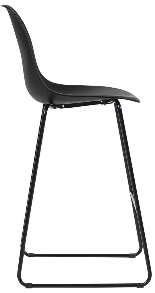 vidaXL Καρέκλες Μπαρ 2 τεμ. Μαύρες Πλαστικές