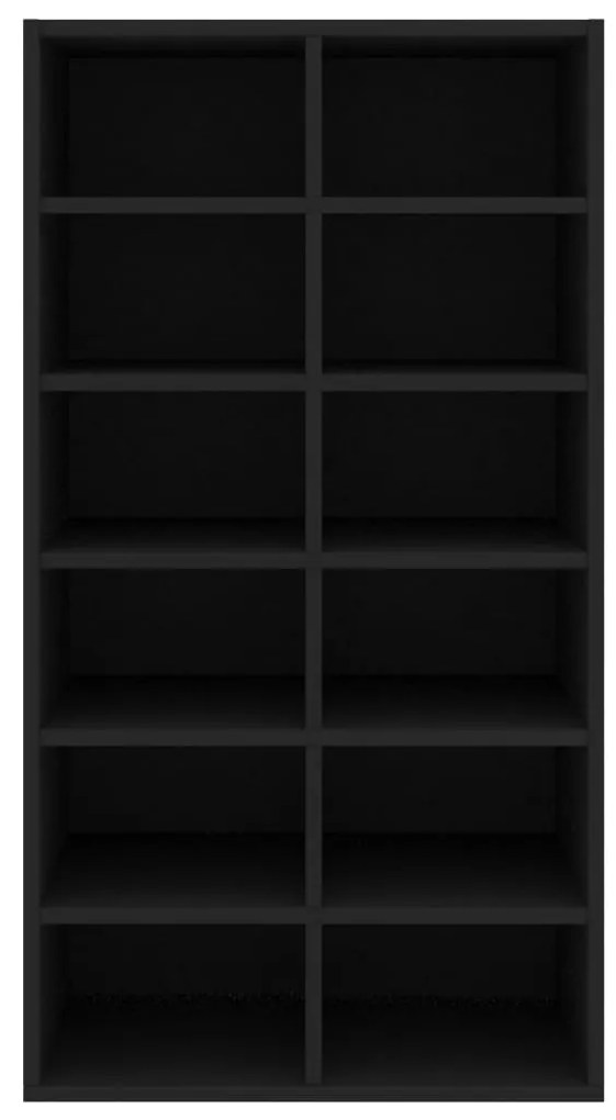 vidaXL Παπουτσοθήκη Μαύρη Δρυς 54x34x100,5 εκ. από Επεξεργασμένο Ξύλο