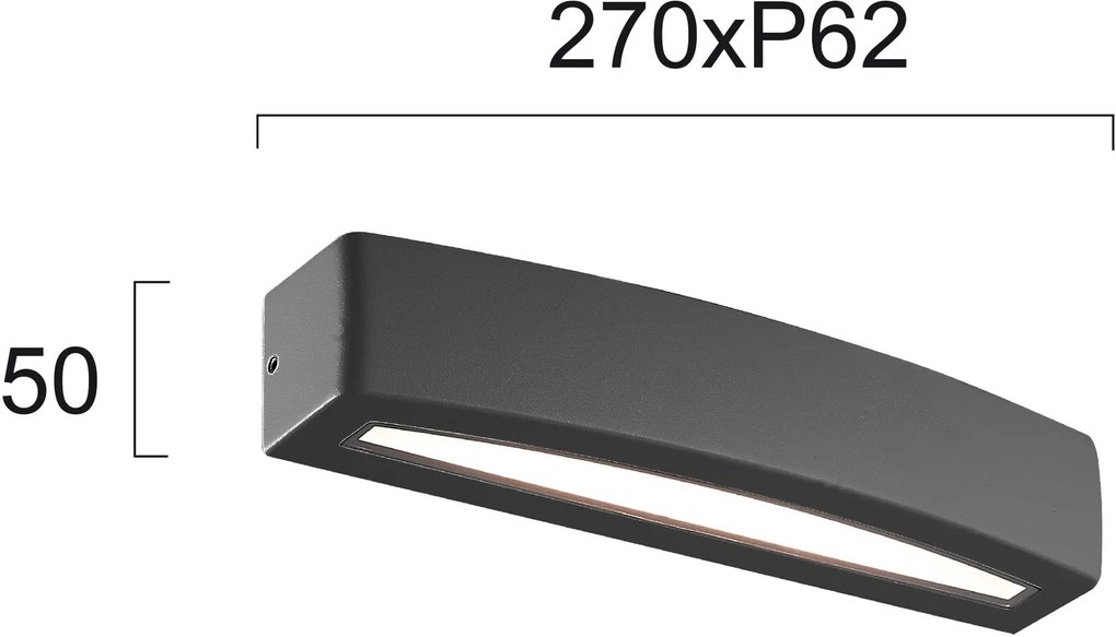 Απλίκα τοίχου Viokef Rio-Ανθρακί