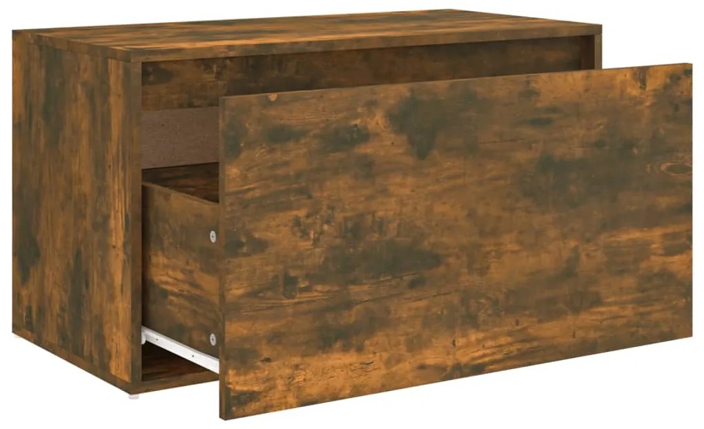 816047 vidaXL Πάγκος Χολ Καπνιστή Δρυς 80x40x45 εκ. από Επεξεργ. Ξύλο