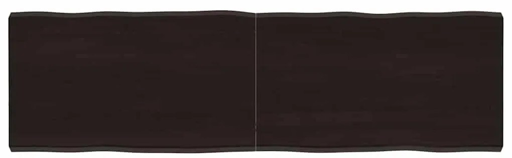 vidaXL Επιφ Τραπεζιού Αν Καφέ 140x40x(2-4)εκ.Ακατέργ. Μασίφ Ξύλο Δρυός