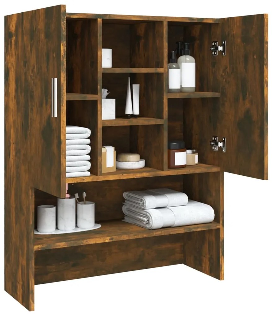 vidaXL Ντουλάπι Πλυντηρίου Καπνιστή Δρυς 70,5 x 25,5 x 90 εκ.