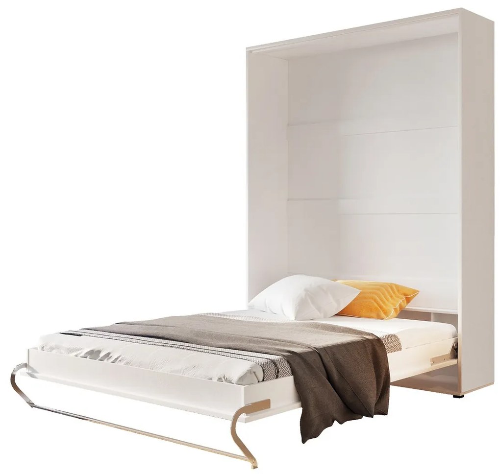 Σετ επίπλων Concept Pro Lenart AH145, Άσπρο, Πλαστικοποιημένη μοριοσανίδα, Τάβλες για Κρεβάτι, 140x200, Ενιαίος, Με κρεβάτι, Με πρόσθετο εξοπλισμό