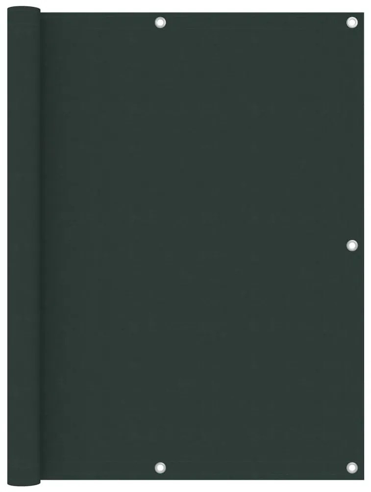 vidaXL Διαχωριστικό Βεράντας Σκούρο Πράσινο 120x600 εκ. Ύφασμα Oxford