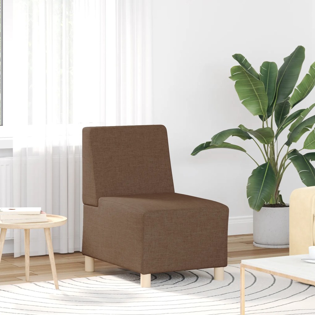 vidaXL Καθίσμα Σαλονιού 2 pcs Καφέ 55 x 74 x 82 εκ. ύφασμα