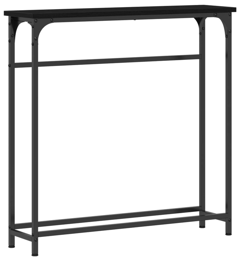 vidaXL Κονσόλα Μαύρη Δρυς 75x19,5x75 εκ Επεξεργασμένου Ξύλου