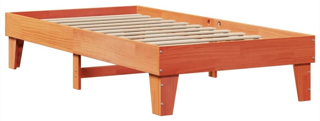 vidaXL Σκελετός Κρεβ. Χωρίς Στρώμα Καφέ Κεριού 75x190 εκ Μασίφ Πεύκο