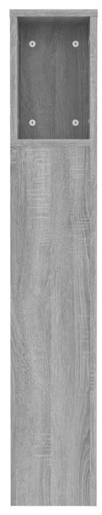 vidaXL Κεφαλάρι Με Αποθηκευτικό Χώρο Γκρι Sonoma 120 x 18,5 x 102,5 εκ