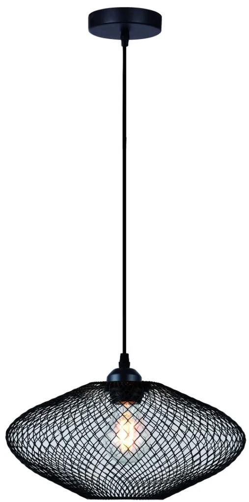 Φωτιστικό Κρεμαστό Μονόφωτο Ø30 cm 1xE27 Μέταλλο Μαύρο Viokef Electra 4251500
