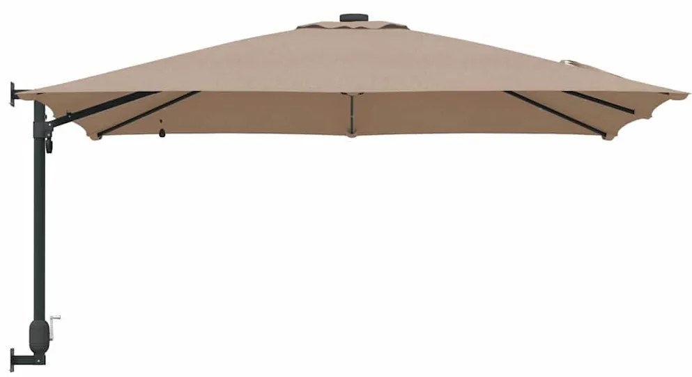 vidaXL Ομπρέλα Κήπου Taupe 248.5 x 247.5 x 160 εκ. ύφασμα