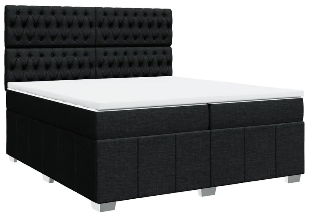 ΚΡΕΒΑΤΙ BOXSPRING ΜΕ ΣΤΡΩΜΑ ΜΑΥΡΟ 200X200 ΕΚ. ΥΦΑΣΜΑΤΙΝΟ 3291784