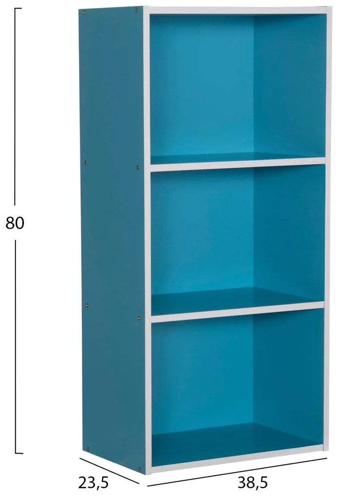 ΡΑΦΙΕΡΑ ΤΟΙΧΟΥ CUBICON  ΜΠΛΕ-ΛΕΥΚΗ ΜΕΛΑΜΙΝΗ 38,5x23,5x80Υεκ.