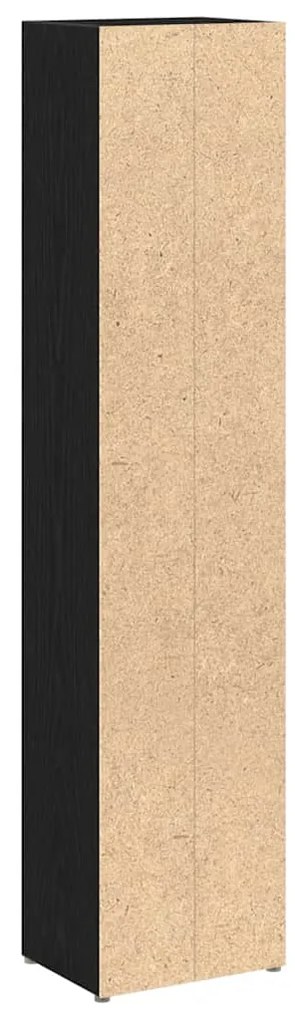 vidaXL Ντουλάπια CD 2 τεμ. Μαύρο Δρυς 21x16x93,5 εκ Επεξεργασμένο Ξύλο