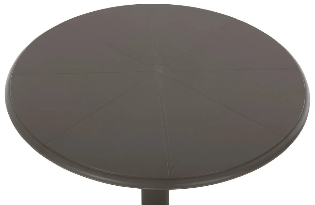ΤΡΑΠΕΖΙ ΠΟΛΥΠΡΟΠΥΛΕΝΙΟΥ ΣΤΡΟΓΓΥΛΟ TERRIN HM6124.15 OLIVE GREEN Φ60x75Υεκ.