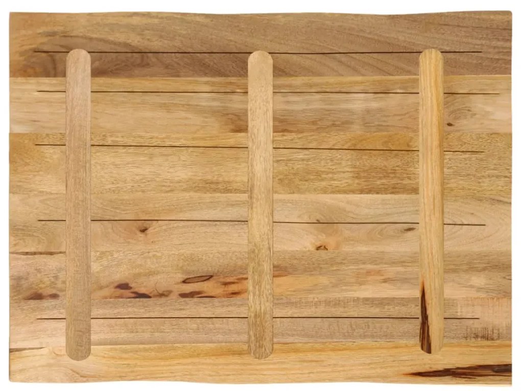 vidaXL Επιφάνεια Τραπεζιού 90x60x3,8 εκ. Live Edge Μασίφ Ξύλο Μάνγκο