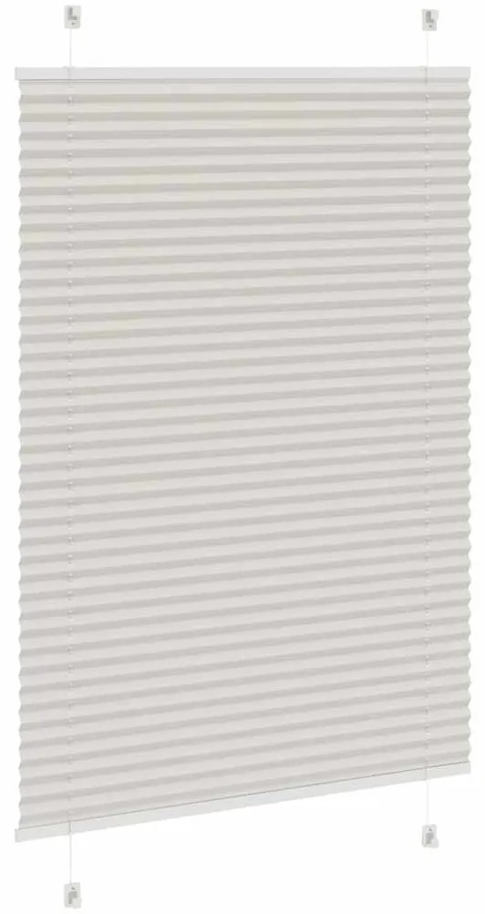 vidaXL Πλισέ περσίδα ανοιχτό γκρι 100x100 cm Πλάτος υφάσματος 99,4 cm