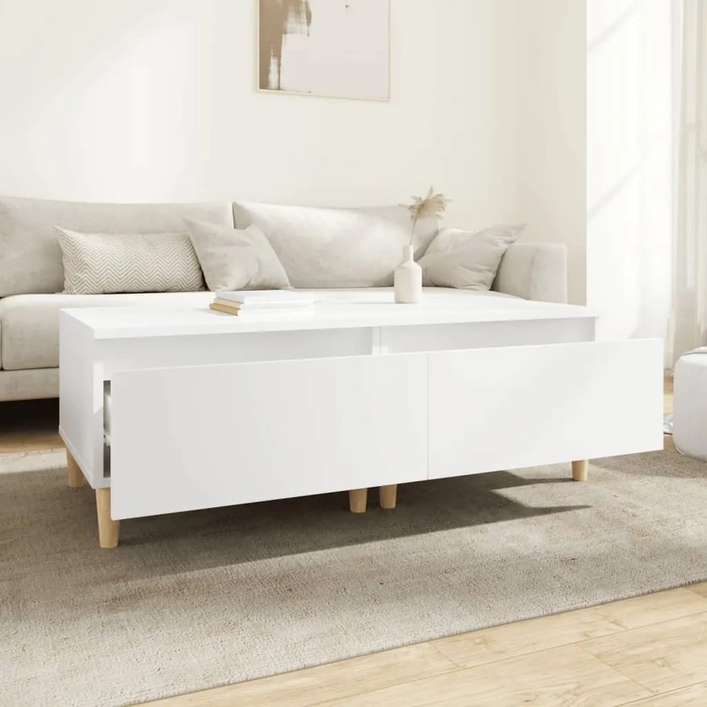 vidaXL Βοηθητικά Τραπέζια 2 τεμ. Λευκά 50x46x35 εκ. Επεξεργασμένο Ξύλο