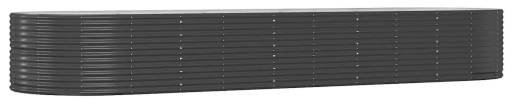 vidaXL Ζαρντινιέρα Ανθρακί 447x140x68εκ Ατσάλι με Ηλεκτρ. Βαφή Πούδρας