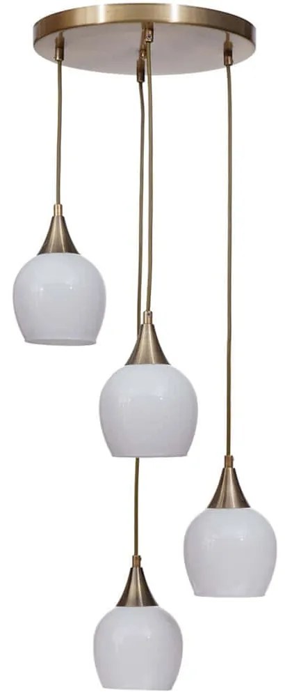 Φωτιστικό Οροφής 534LUN6160 Φ30x80cm 4xE27 40W White-Gold Opviq