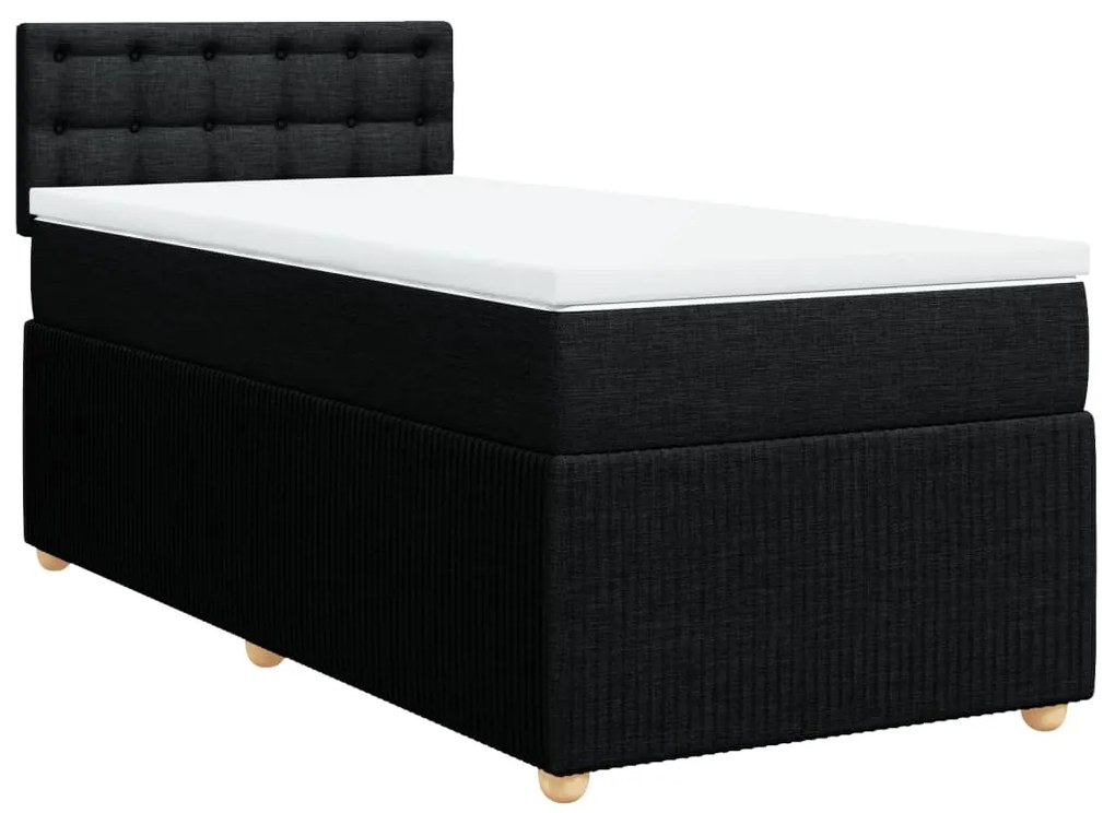 ΚΡΕΒΑΤΙ BOXSPRING ΜΕ ΣΤΡΩΜΑ ΜΑΥΡΟ 90X190 ΕΚ.ΥΦΑΣΜΑΤΙΝΟ 3289627