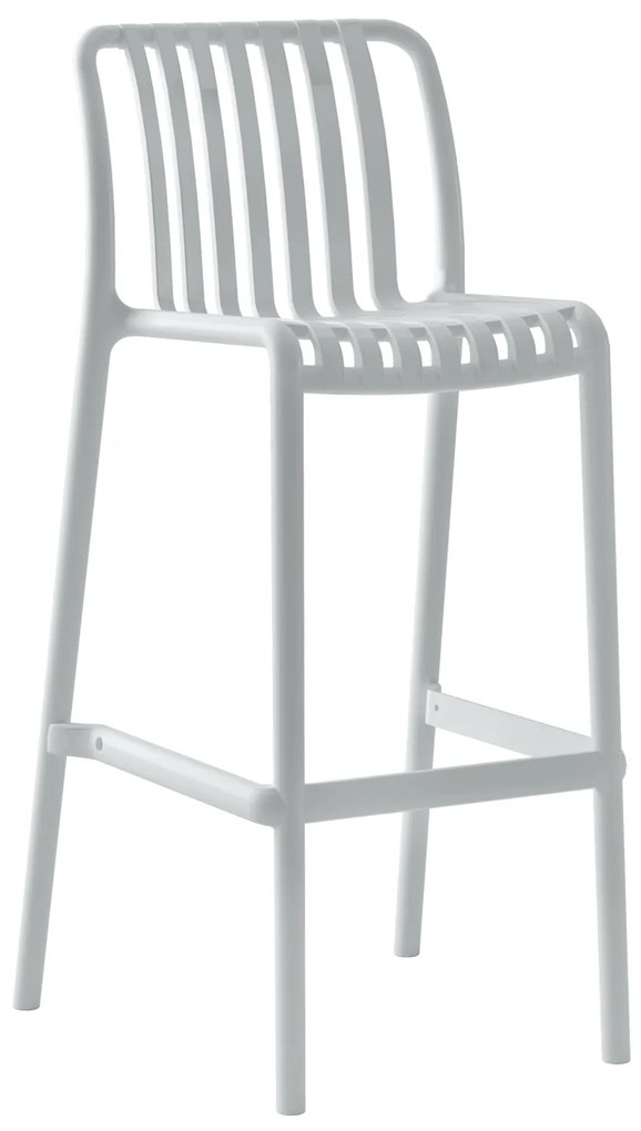 15300010 Σκαμπό Bar ArteLibre TAHITI Λευκό PP 47x38x102cm