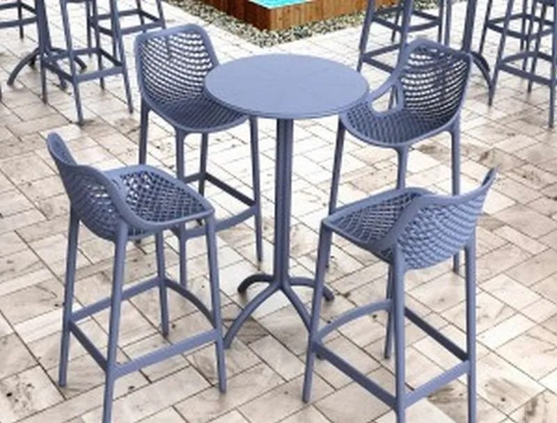 Σκαμπώ πολυπροπυλένιου Air Bar 75 Σκ.Γκρί