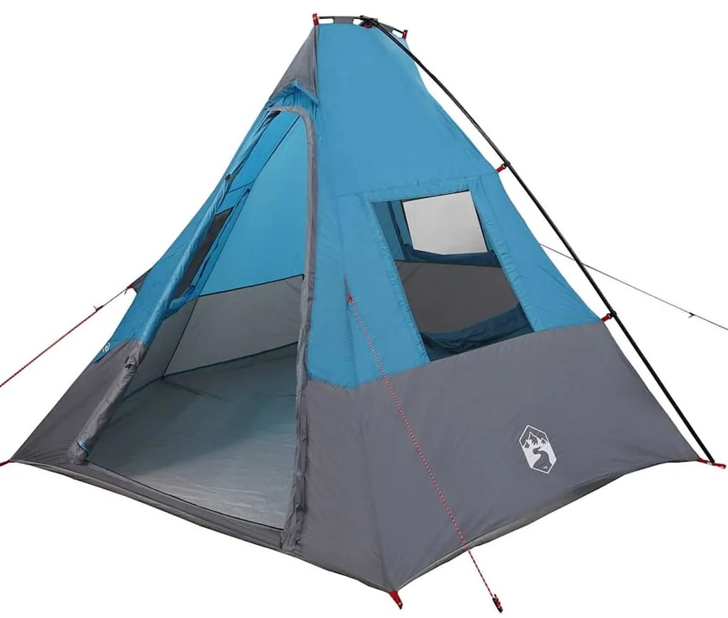 vidaXL Σκηνή με στέγη Μπλε και Μαύρο 383 x 338 x 217 εκ. Πολυεστέρας