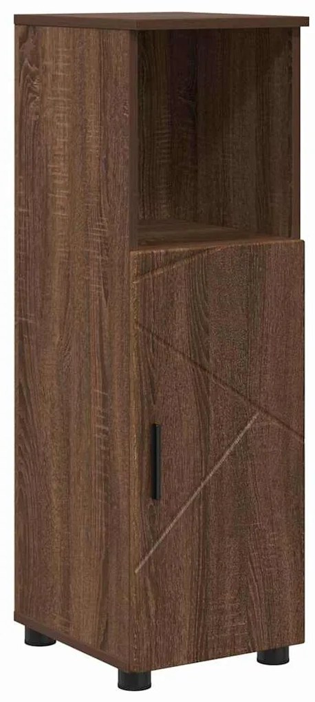 vidaXL Ντουλάπι Μπάνιου με αποθήκευση Καφέ δρυς 30 x 35 x 95 εκ