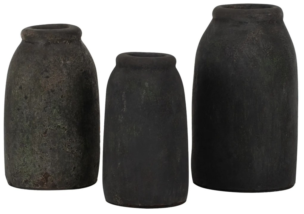 ΔΙΑΚΟΣΜΗΤΙΚA ΒΑΖA ΑΠΟ TERRACOTTA ΑΝΘΡΑΚΙ HM7711 - 0425076 - HM7711