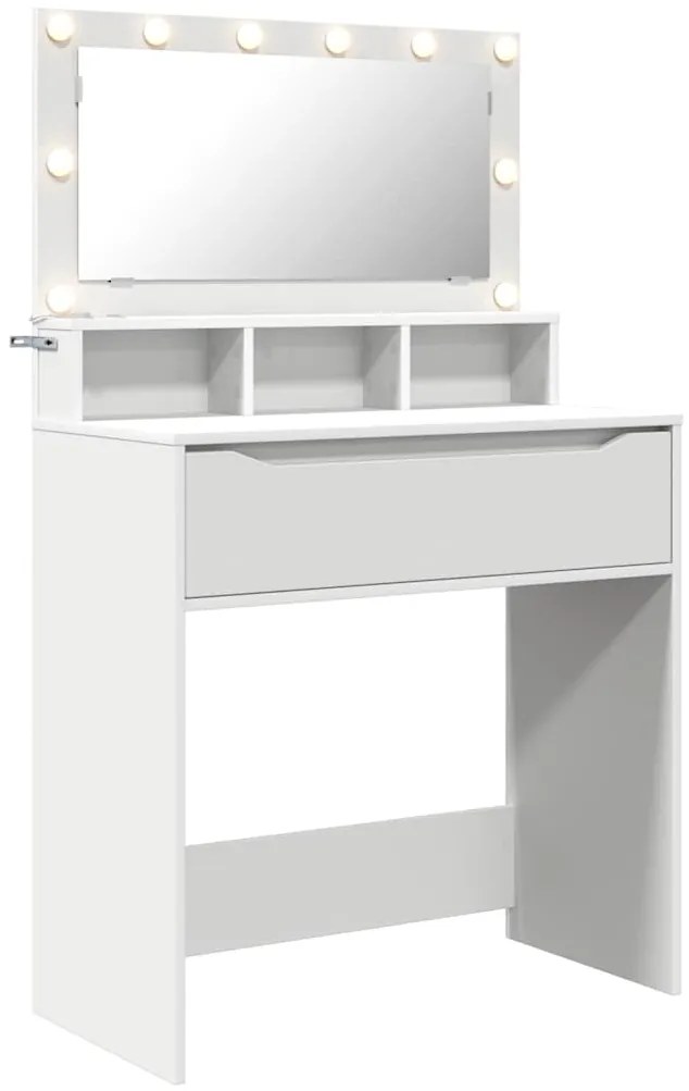 vidaXL Τραπέζια Ντυσίματος Κρεβατοκάμαρας Λευκό 80 x 39,6 x 135 εκ