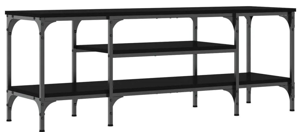 vidaXL Έπιπλο Τηλεόρασης Μαύρο 121 x 35 x 45 εκ. Επεξεργ. Ξύλο/Σίδερο