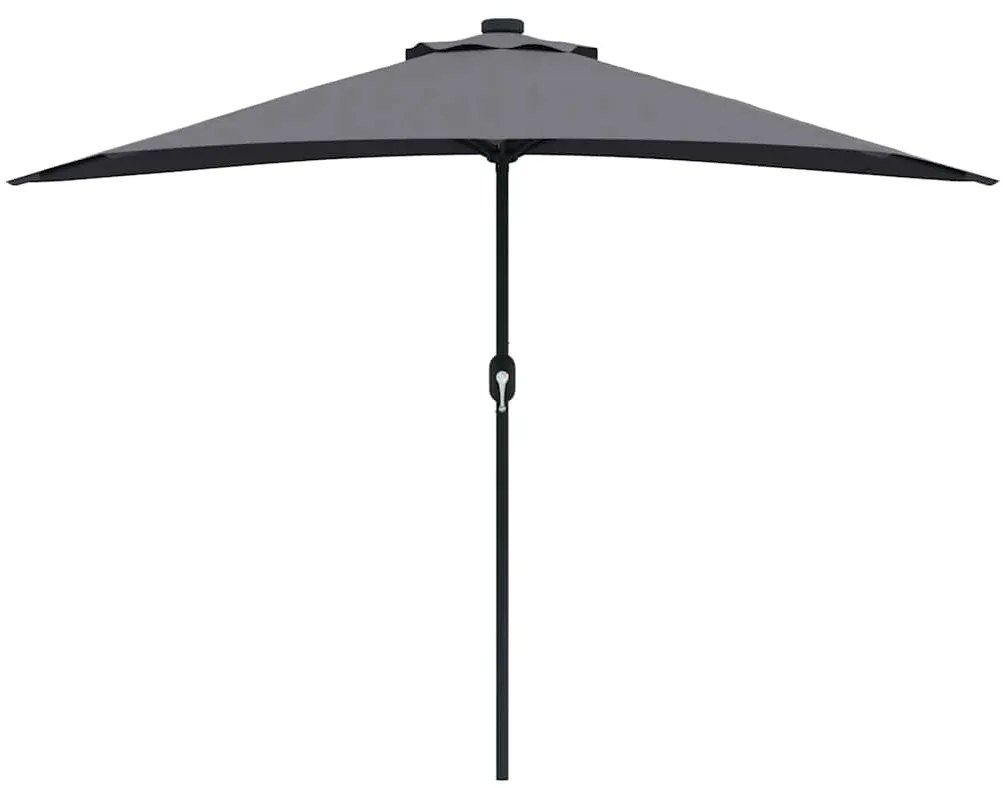 vidaXL Ομπρέλα Κήπου Ανθρακί 294 x 150 x 224 εκ ύφασμα