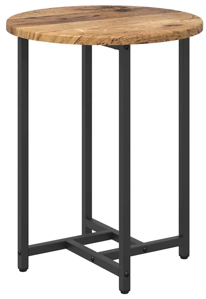 vidaXL Σετ βοηθητικά τραπεζάκια 2 pcs Παλιό ξύλο και Μαύρο