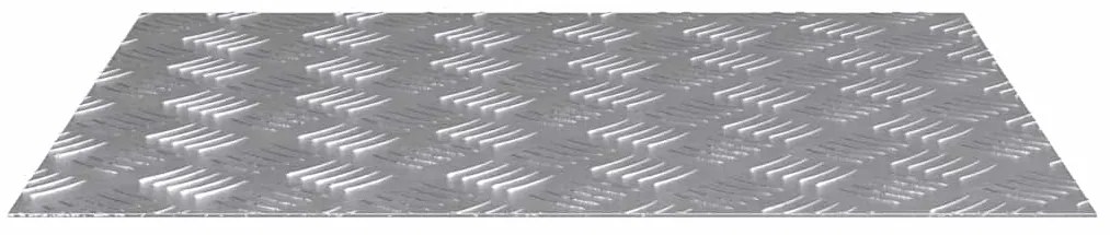 vidaXL Επιφάνειες Καρό 2 pcs Ασημί 60 x 50 cm Αλουμίνιο