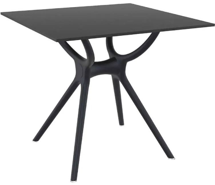 Τραπέζι Air 80Χ80Εκ. Black Laminate 12Mm