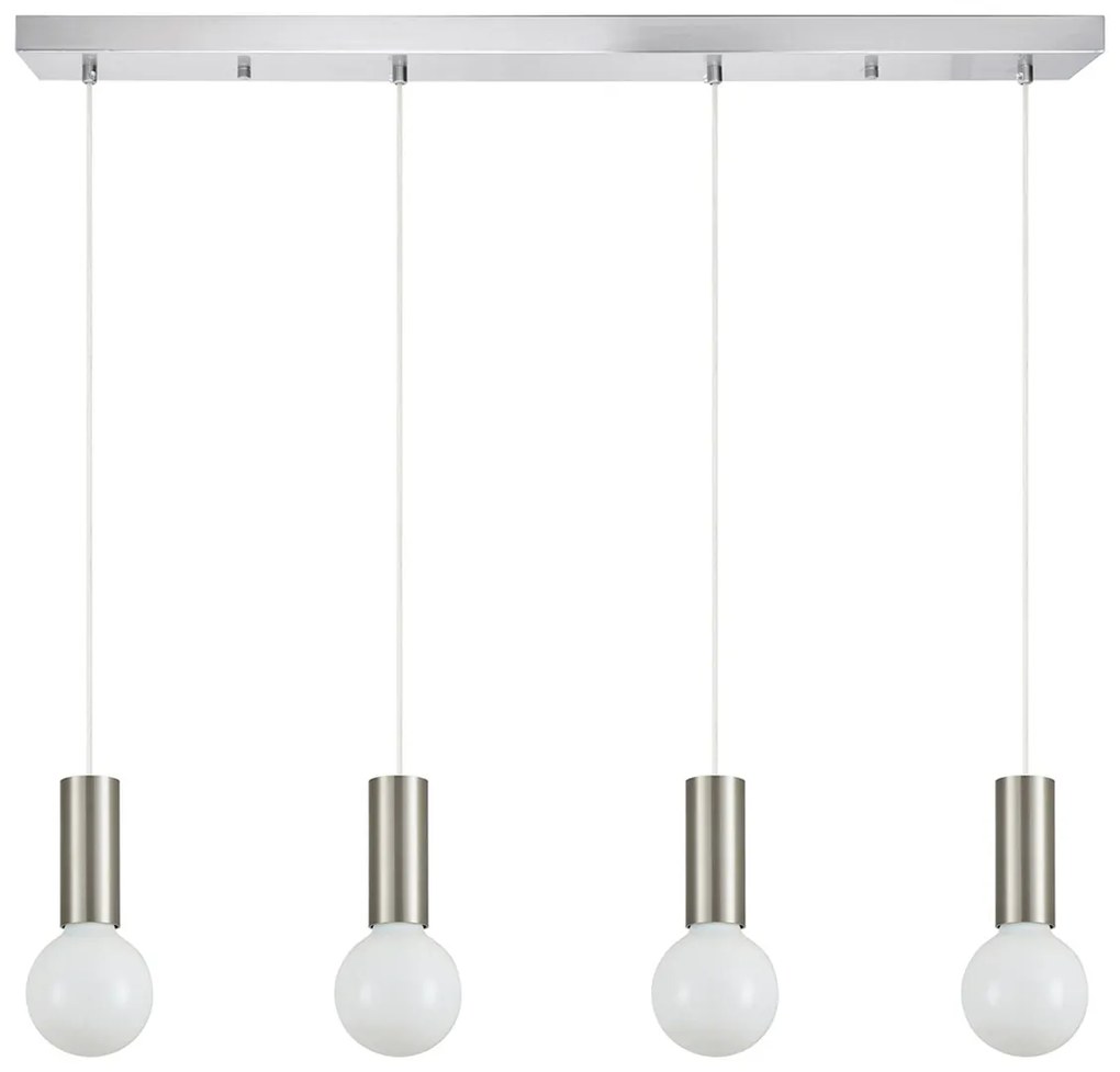 Φωτιστικό Οροφής Πολύφωτο Homelighting Adept Tube 77-8391 Nickel Matt