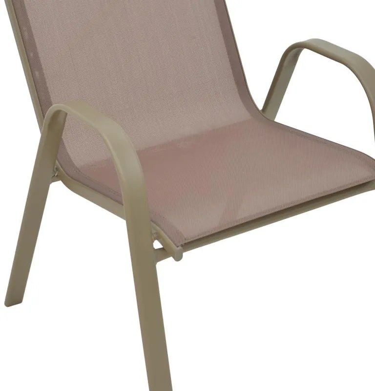 Καρέκλα - Πολυθρόνα Calan μέταλλο σε σαμπανιζέ απόχρωση 55x75x90 εκ. 54x74x91 εκ.